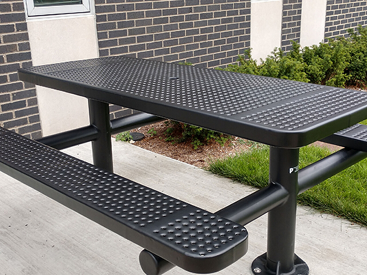 Black Metal Picnic Table - SWS Group